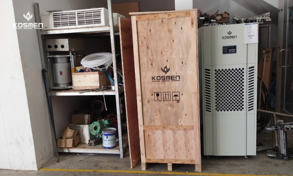 Installation of a dehumidifier for warehouse preservation at Truong An TM&DV Company Limited.