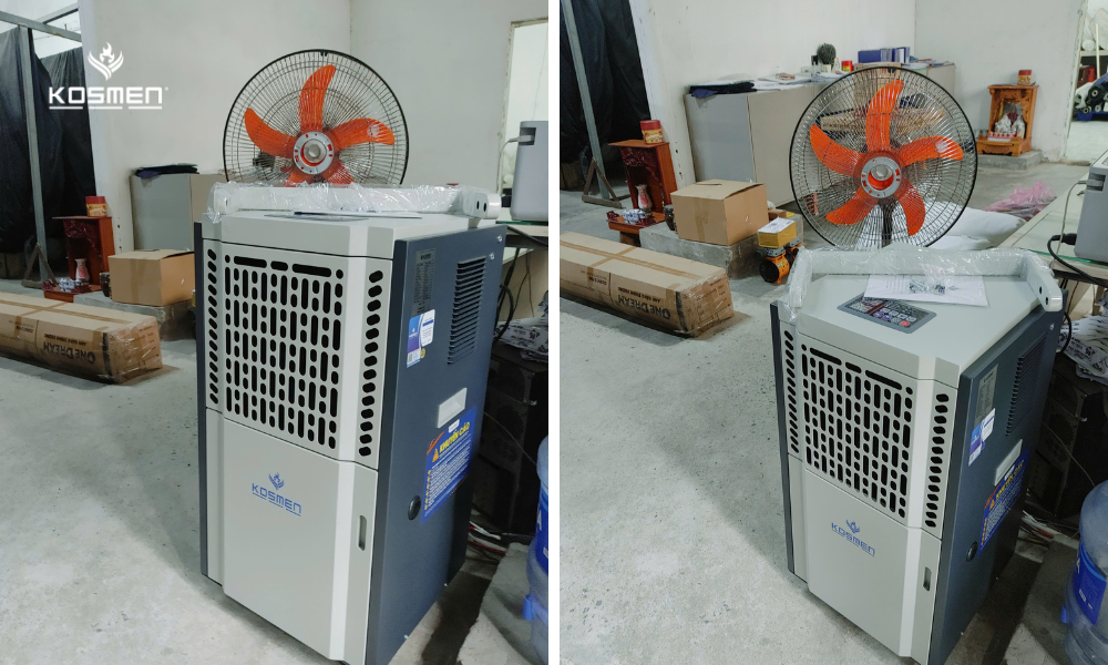 Installing the Kosmen KM-90S Dehumidifier for Humidity Control in the Garment Industry