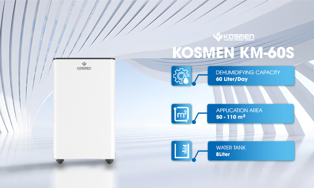 Technical Specifications of the Kosmen KM-60S Home Dehumidifier